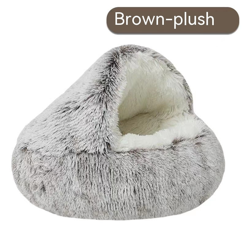 Semi-closed Cat Bed Four Seasons Universal Cover Shell Nest Small Dog Winter Pet Supplies